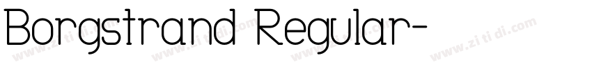Borgstrand Regular字体转换